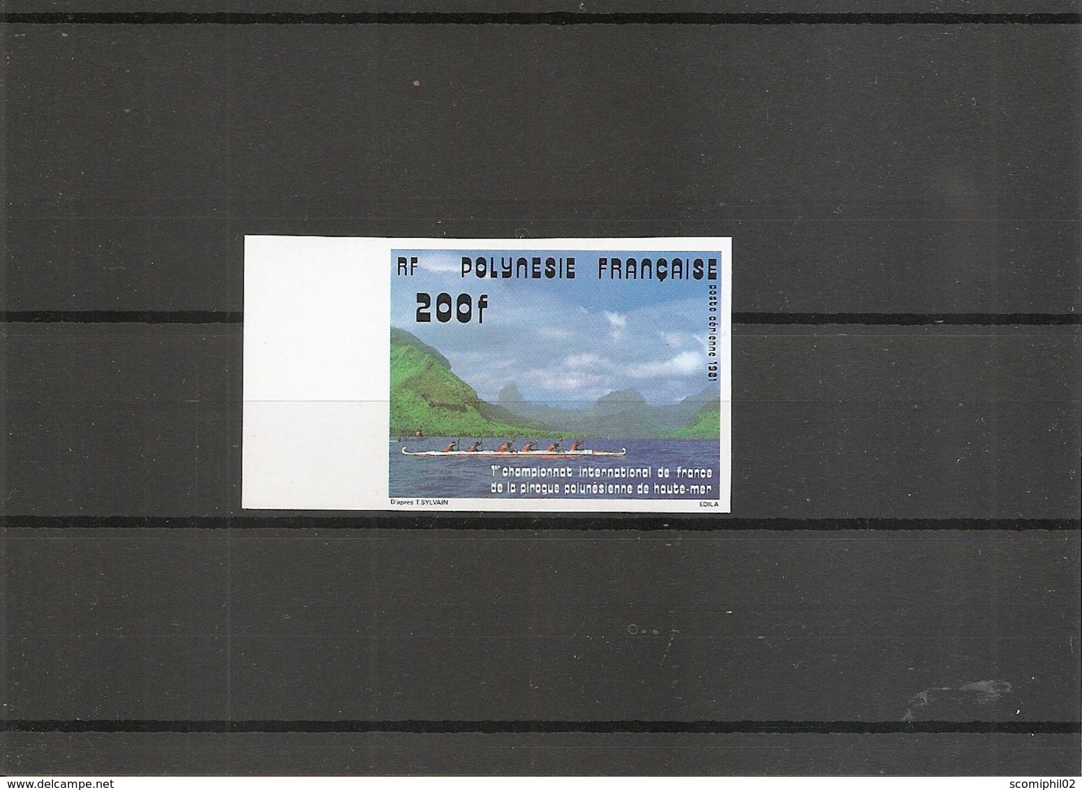 Polynésie - Pirogue Polynésienne ( PA 162 Non Dentelé XXX -MNH) - Sin Dentar, Pruebas De Impresión Y Variedades