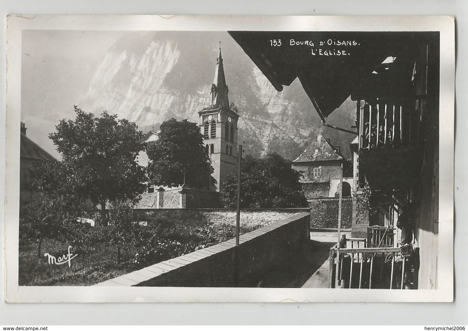 Isère 38 -  Bourg D'oisans L'église N 153 Ed Marf Carte Photo - Bourg-d'Oisans