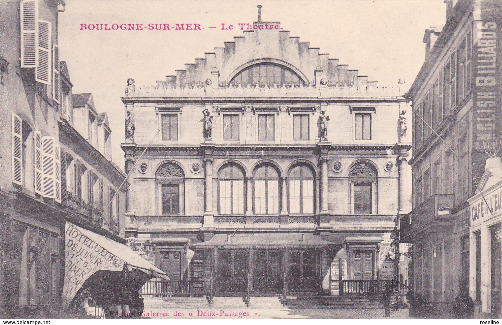 62 BOULOGNE SUR MER - Theatre  - CPA 9x14  N/B  TBE Neuve - Boulogne Sur Mer