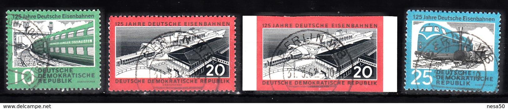 Train, Eisenbahn, Locomotive, Railway: DDR 1960 Mi Nr  804, 805 A, 805 B +806 Compleet - Treinen