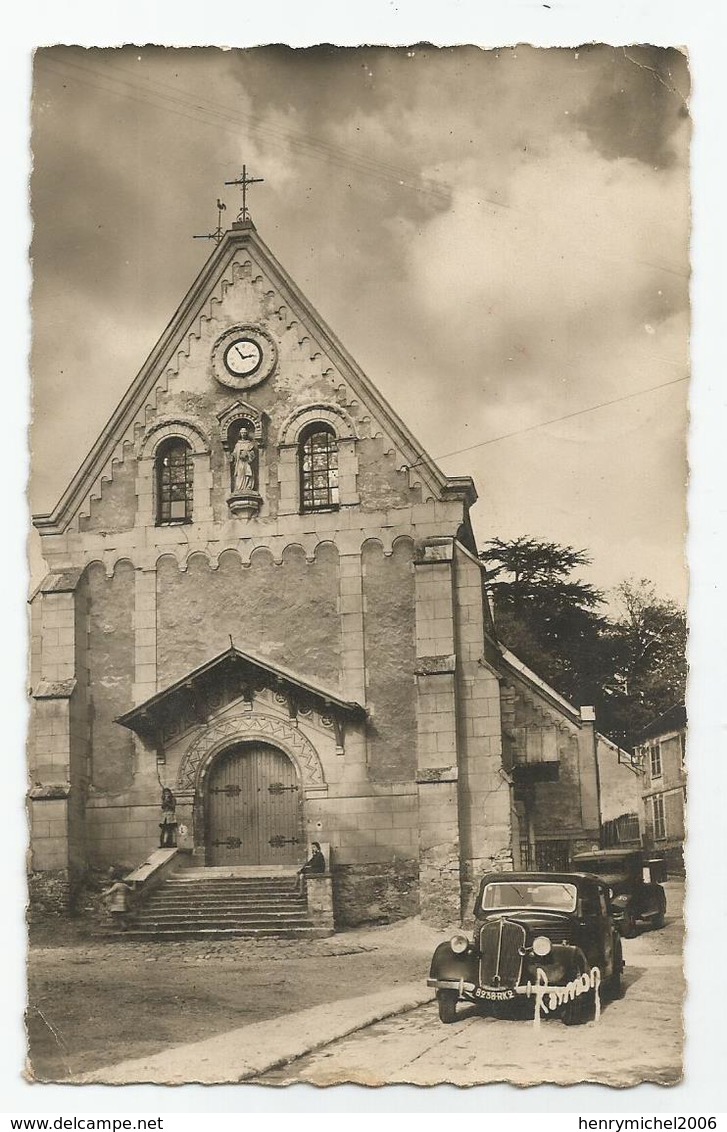 91 Yerres L'église  Et Auto Ed Photo Raymon Cachet Crosne 1953 - Yerres