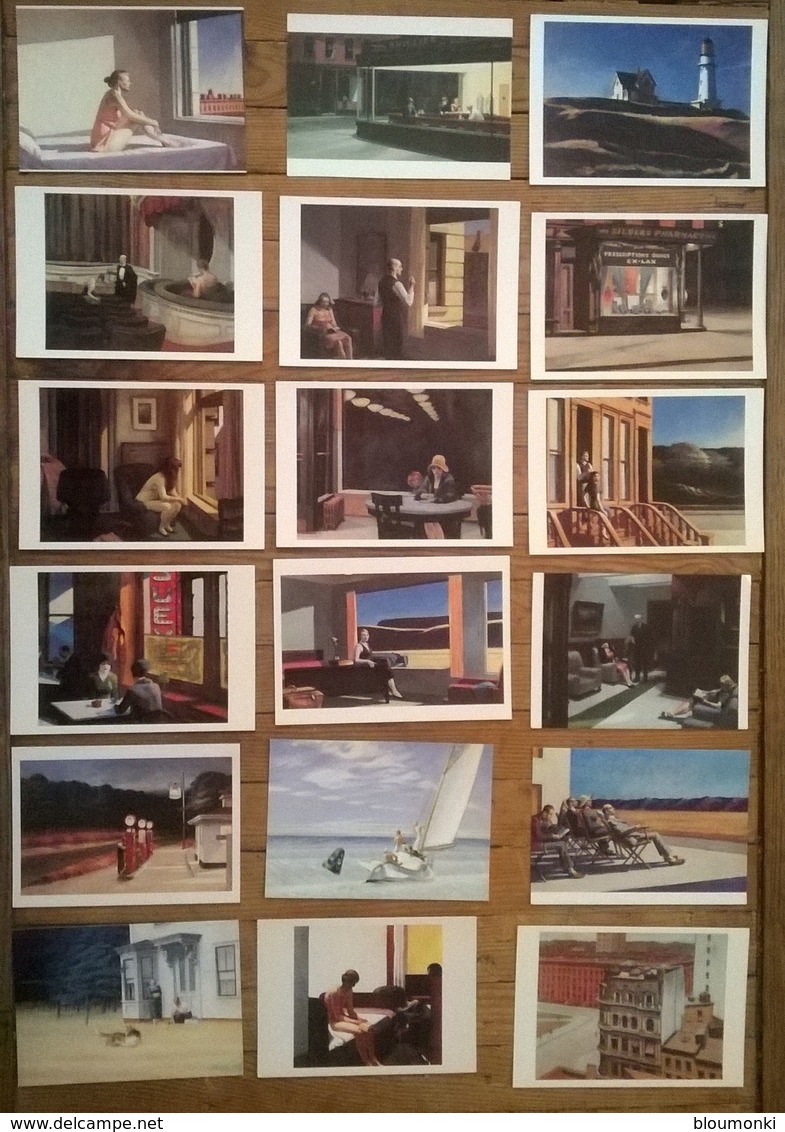 Lot De 19 Cartes Postales PEINTRE Edward HOPPER - Paintings