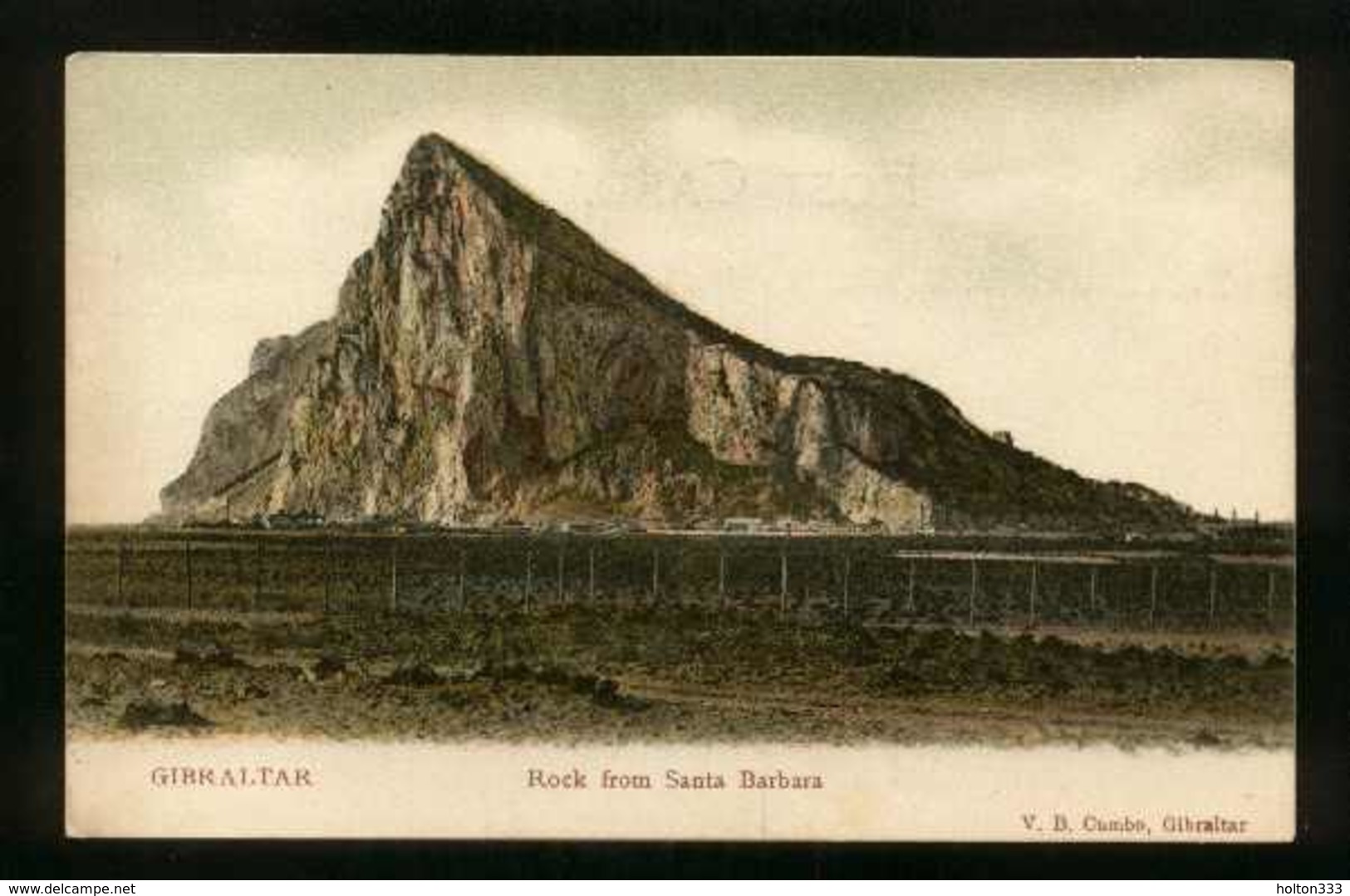 GIBRALTAR - View Of The Rock From Santa Barbara - Unused - Gibraltar