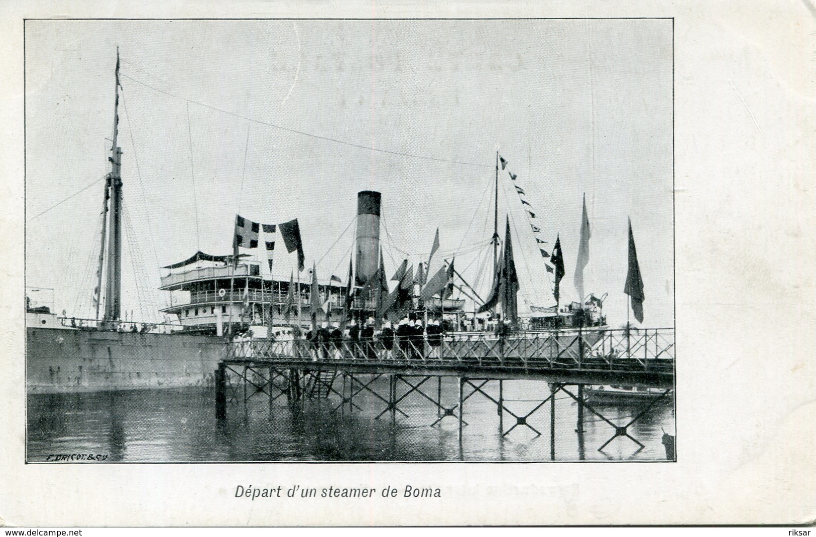 CONGO BELGE(BOMA) BATEAU STEAMER - Congo Belga