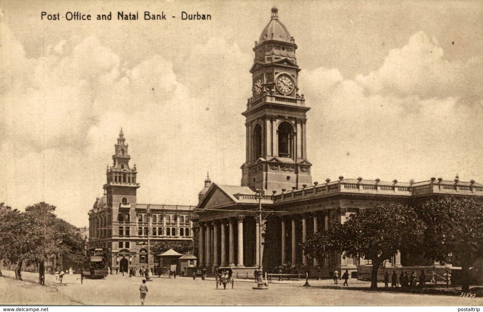 POST OFFICE AND NATAL BANK - DURBAN   Sudafrica, SOUTH AFRICA , Afrique Du Sud - Sudáfrica