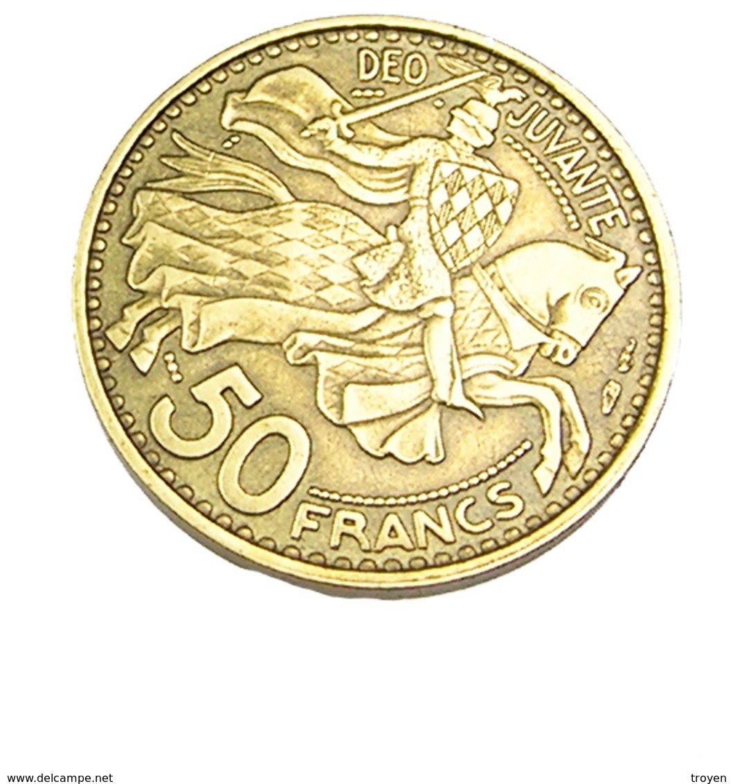 50 Francs  - Monaco - 1950 - Cu.Alu - TB+ - - 1949-1956 Francos Antiguos