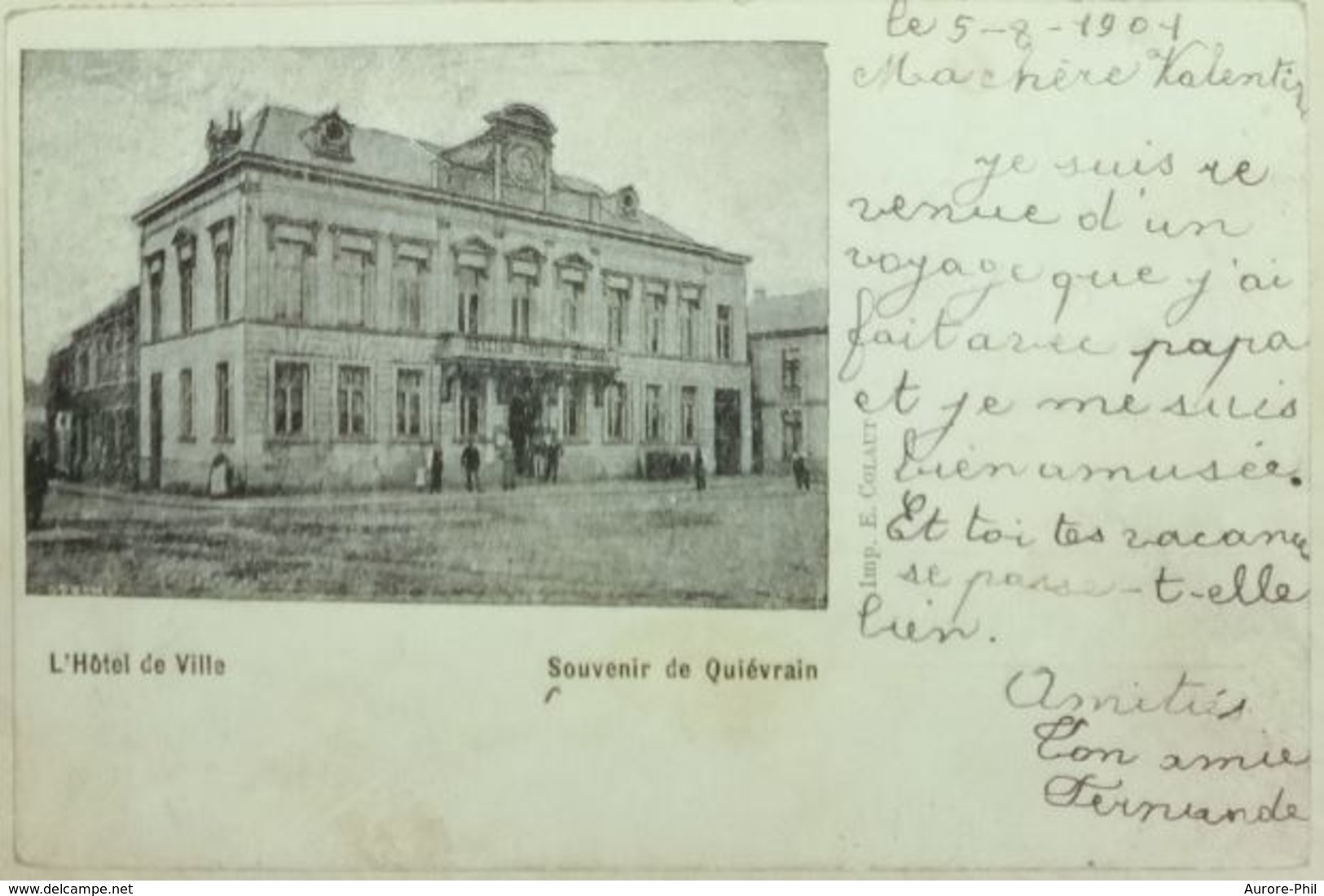 Quiévrain L'Hôtel De Ville - Quiévrain