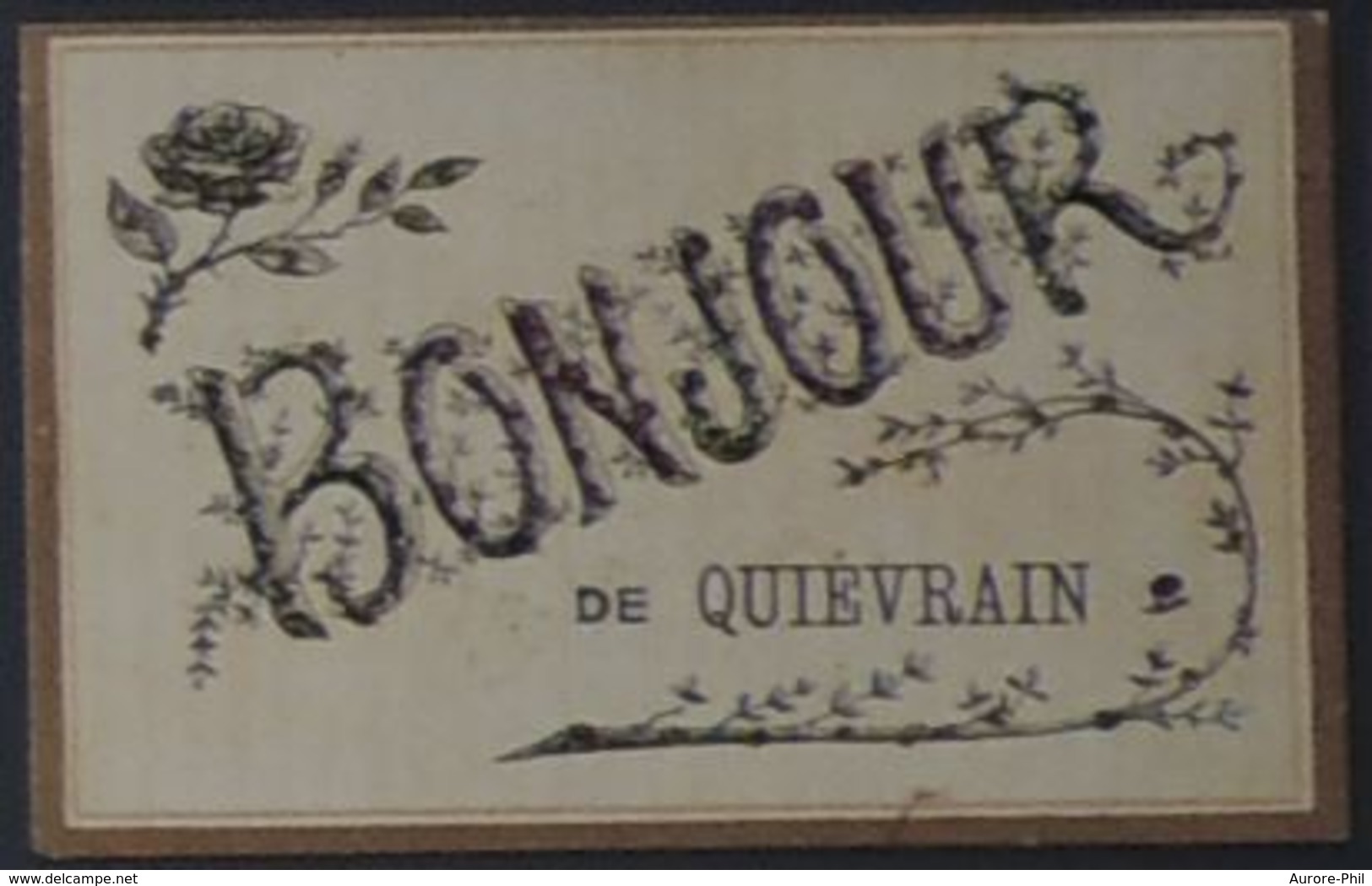 Quiévrain Carte Fantaisie Bonjour - Quiévrain