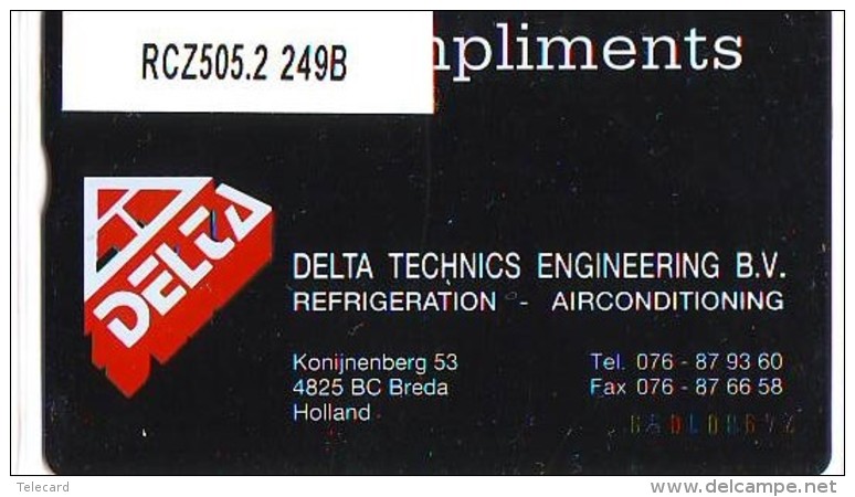 Telefoonkaart  LANDIS&amp;GYR NEDERLAND * RCZ.505.02   249B * Delta Technics Engineering  * TK * ONGEBRUIKT * MINT - Privé