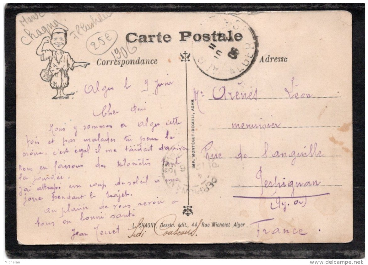 CPA   SOUVENIR DE CASABLANCA---PENETRATION MAROCAINE...BESSIF !!...---ILLUSTRATEUR CHARNY---1906 - Chagny