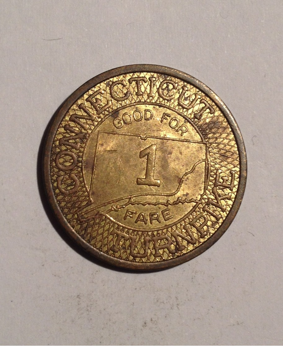 TOKEN JETON GETTONE TRANSIT TRASPORTI CONNECTICUT TURNPIKE - Monedas/ De Necesidad