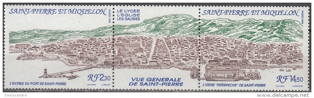 Saint-Pierre & Miquelon 1990 Yvert 530A Neuf ** Cote (2015) 9.20 Euro Vue Générale De Saint-Pierre - Neufs