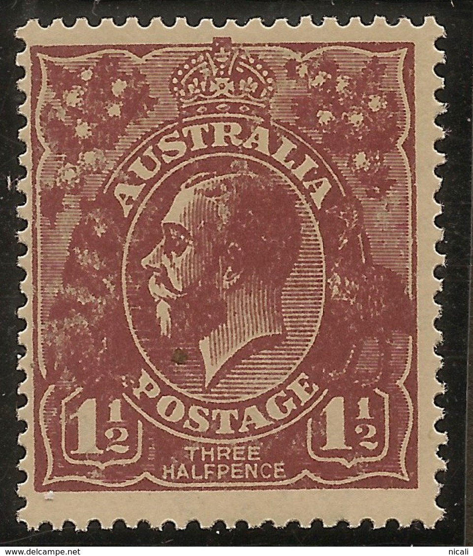 AUSTRALIA 1918 1 1/2d KGV SG 52 UNHM #ALK257 - Mint Stamps