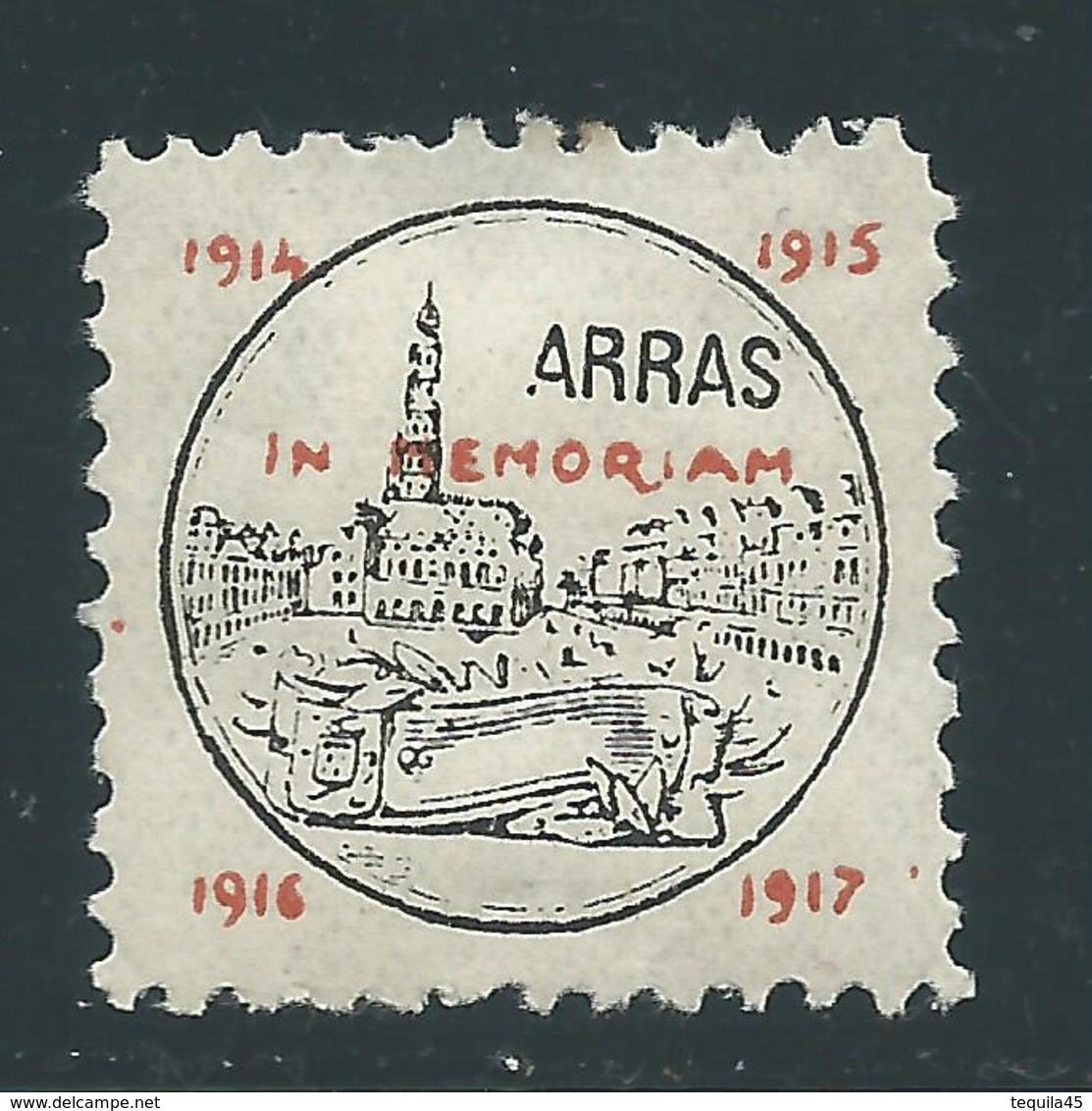 VIGNETTE PATRIOTIQUE DELANDRE - ARRAS - Propagande  WWI WW1 Cinderella Poster Stamp 1914 1918 - Military Heritage