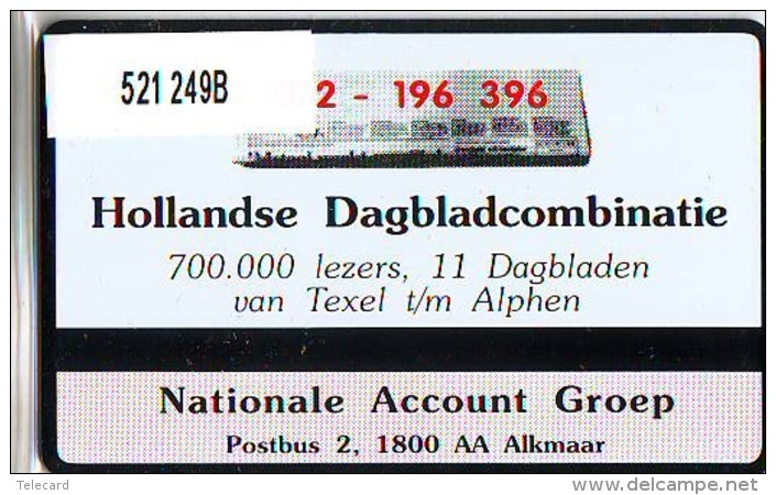 Telefoonkaart  LANDIS&amp;GYR NEDERLAND * RCZ.521   249b * Hollandse Dagbladcombinatie * TK * ONGEBRUIKT * MINT - Privé
