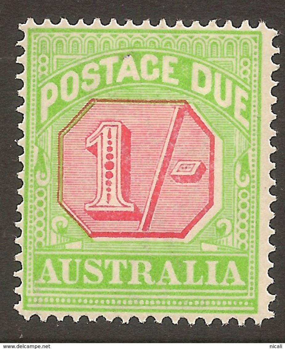 AUSTRALIA 1913 1/- Postage Due SG D85 HM #ALL16 - Segnatasse
