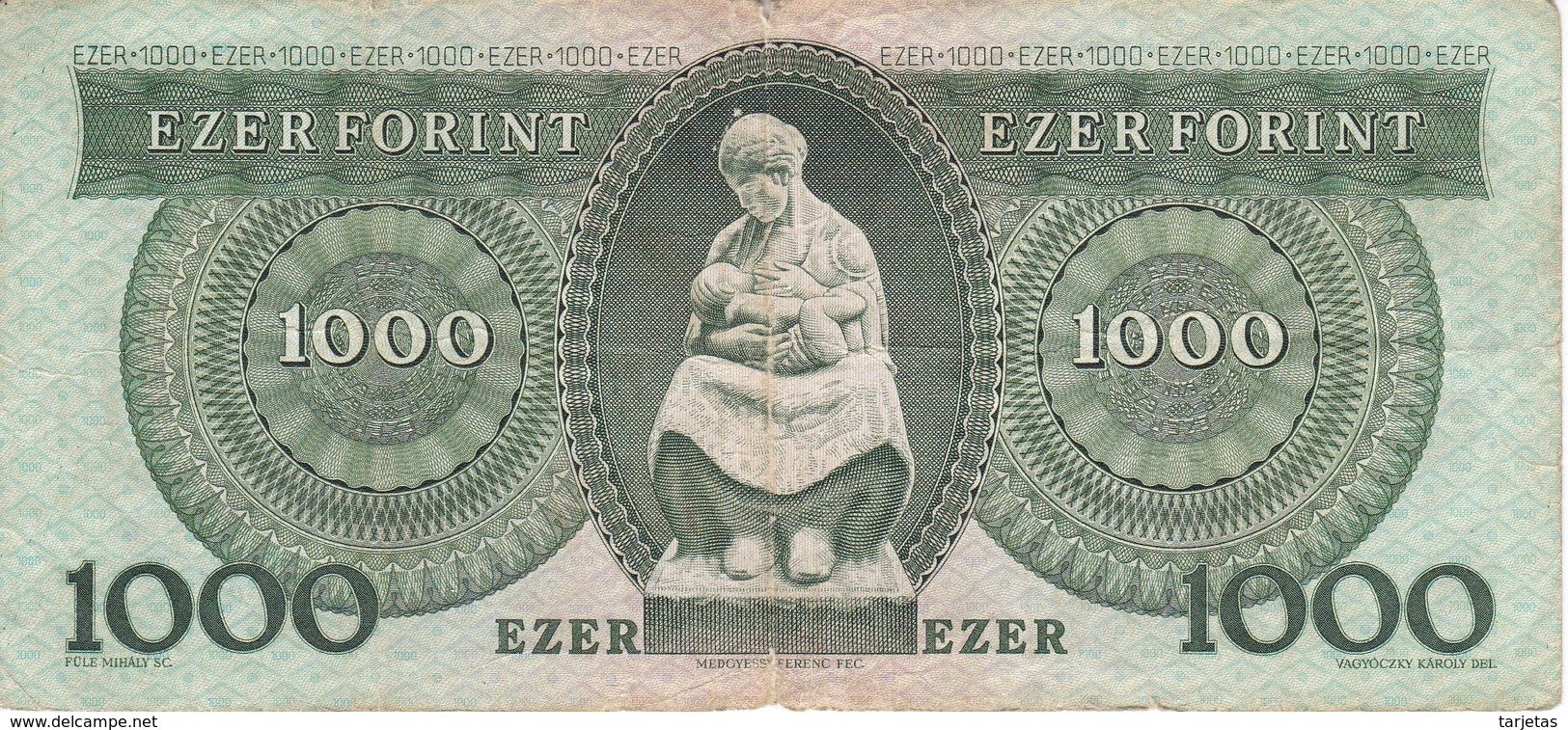 BILLETE DE HUNGRIA DE 1000 FORINT DEL AÑO 1983  (BANKNOTE) RARO - Hungría