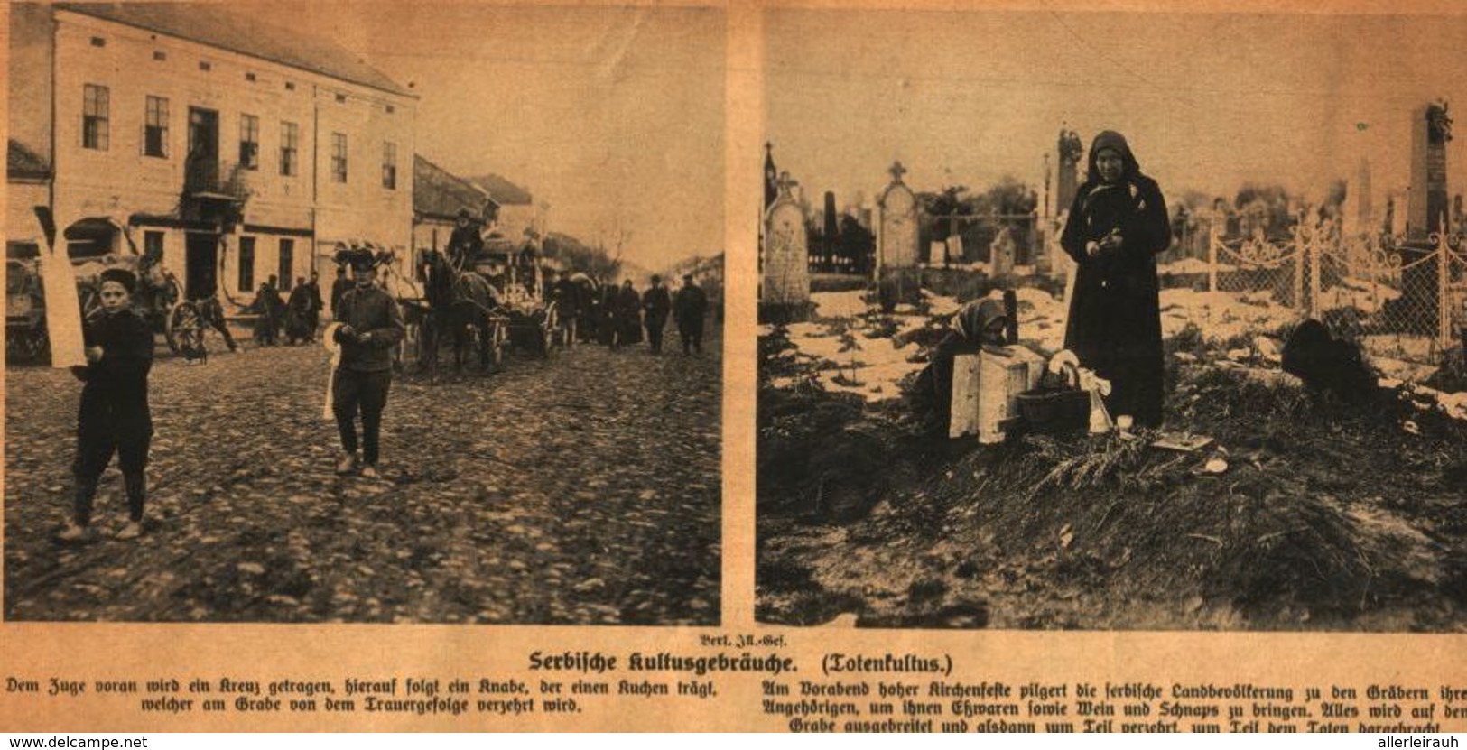 Serbische Kultusgebräuche (Totenkultus / Druck, Entnommen Aus Zeitschrift / 1916 - Empaques