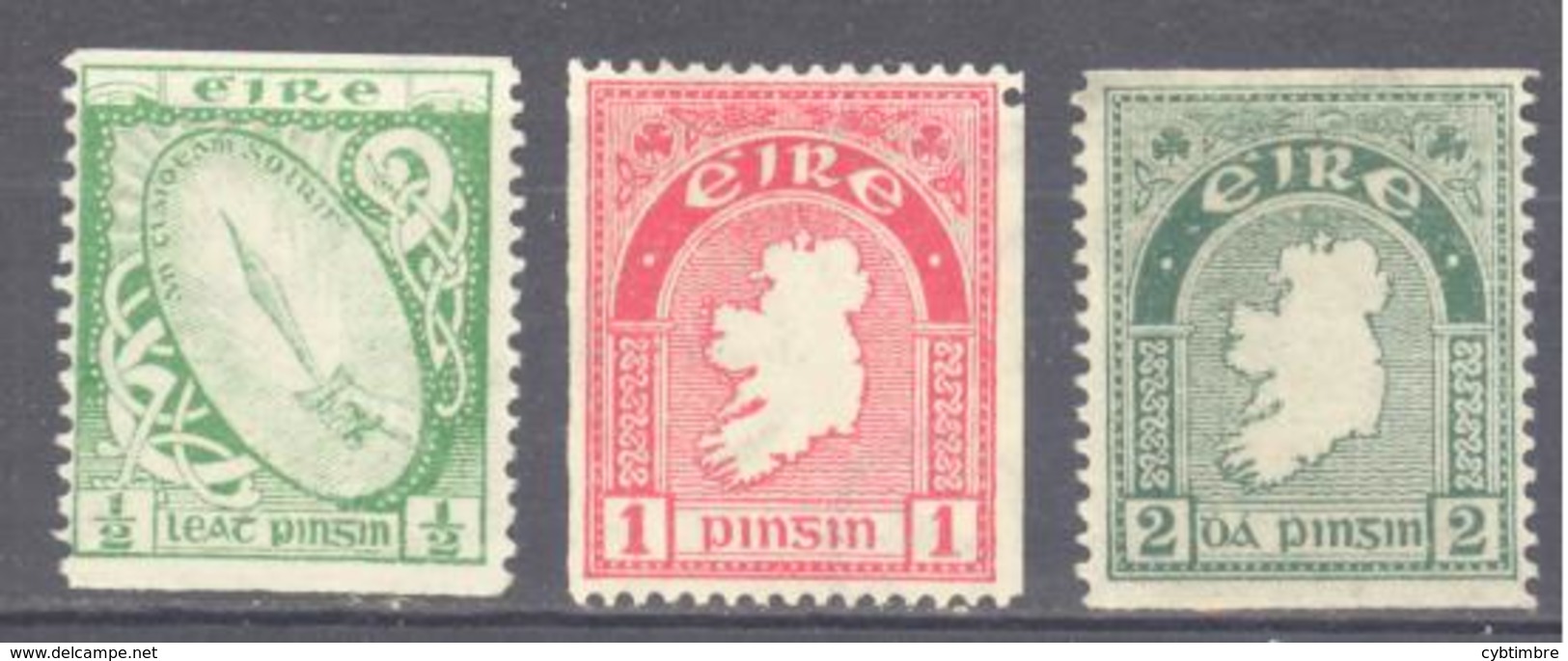 Irlande: Yvert N° 40a-41a-43a*; MH; Cote 140.00€ - Nuovi