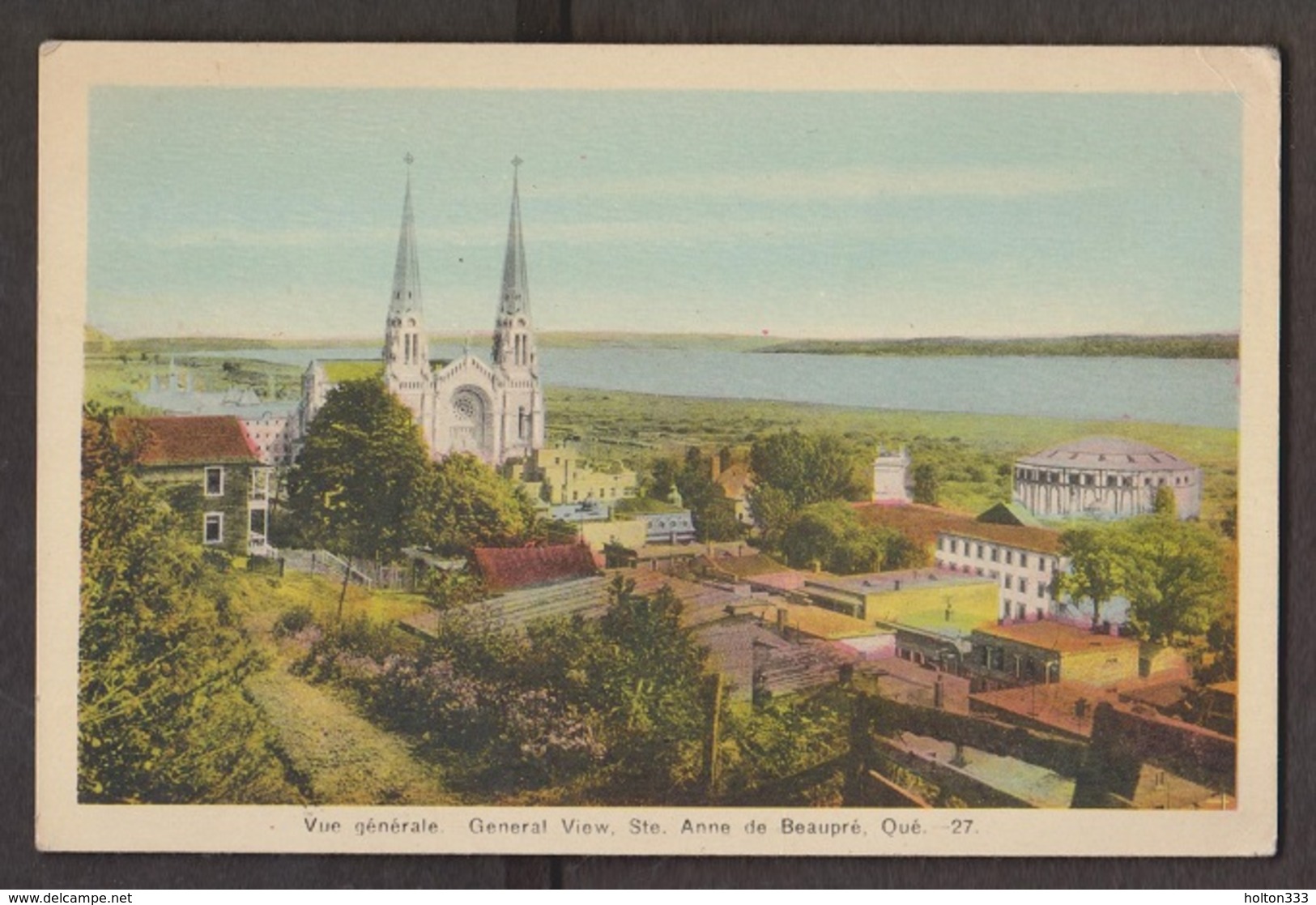 View Of Ste Ane De Beaupre Including Cathedral - Unused - Ste. Anne De Beaupré