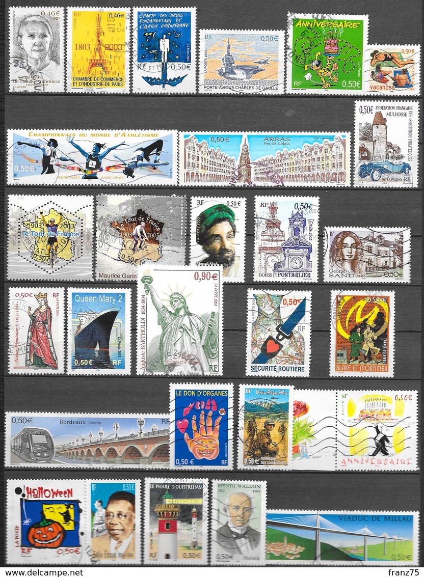 2003/04 -Poste Lot Divers Timbres (28 Val)--OBL. - Autres & Non Classés