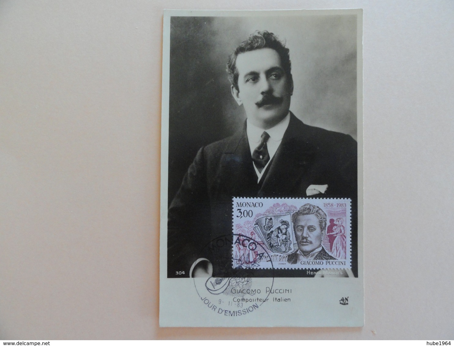 CARTE MAXIMUM CARD GIACOMO PUCCINI MONACO Sur CPA - Musique