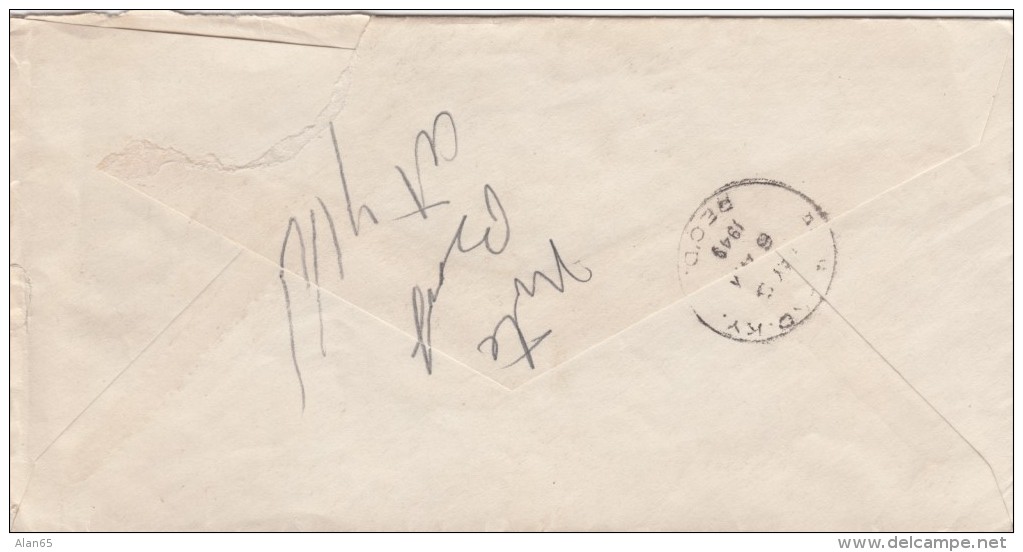 Special Delivery + Air Mail 1949 Cover, Lexington KY To Ashland KY, Sc#E17, #C33, Multiple Rates - Espressi & Raccomandate