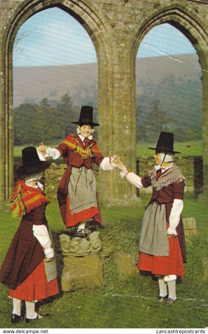 Postcard Welsh Folk Dancers In Authentic National Costume PU 1971 My Ref  B12107 - Dances