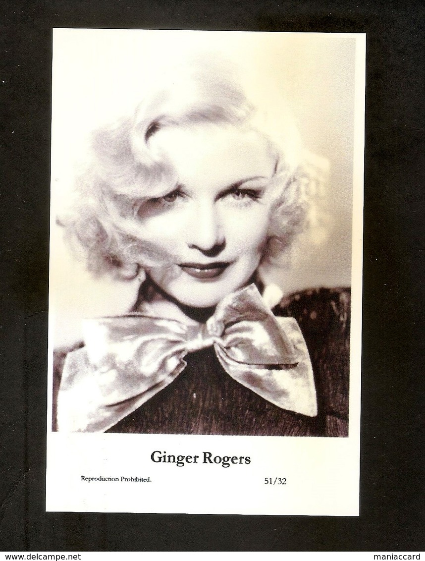 GINGER ROGERS FILM STAR PIN UP SWIFTURES POSTCARD 2000 - Attori