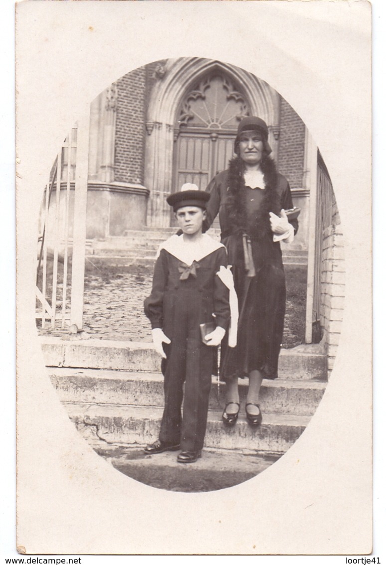 Fotokaart Carte Photo - Communion De Henri Carrein - Petit Marin à Cantin - 1932 - Personaggi