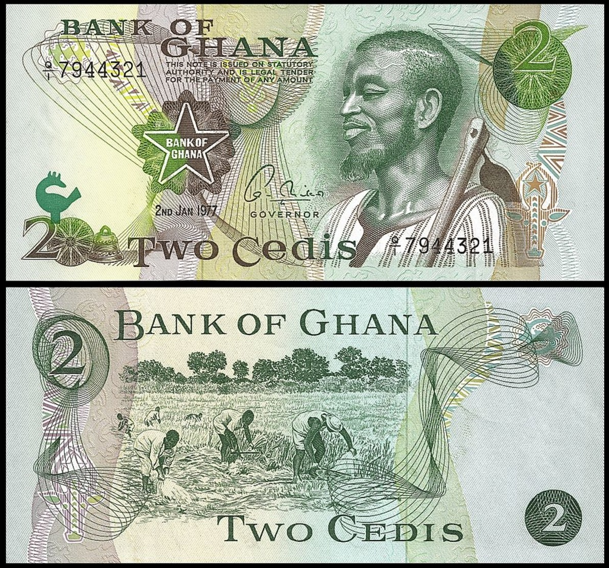 Ghana 2 CEDIS 2.1.1977 P 14c UNC - Ghana
