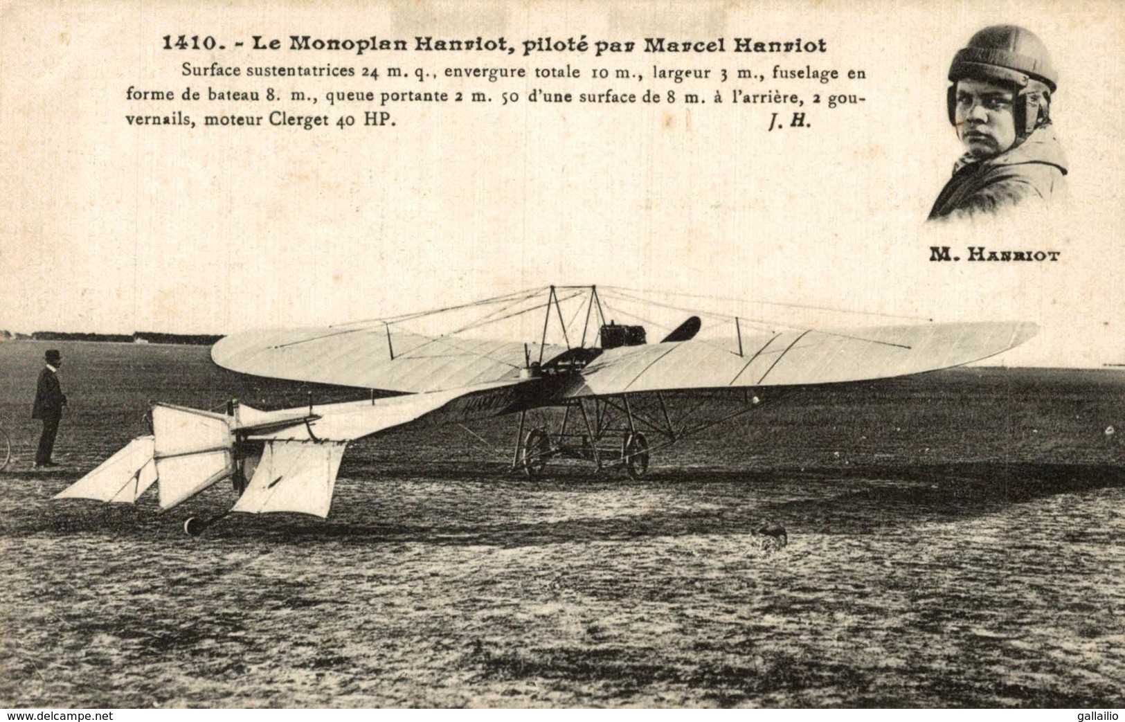 LE MONOPLAN HANRIOT PILOTE PAR MARCEL HANRIOT - ....-1914: Precursors