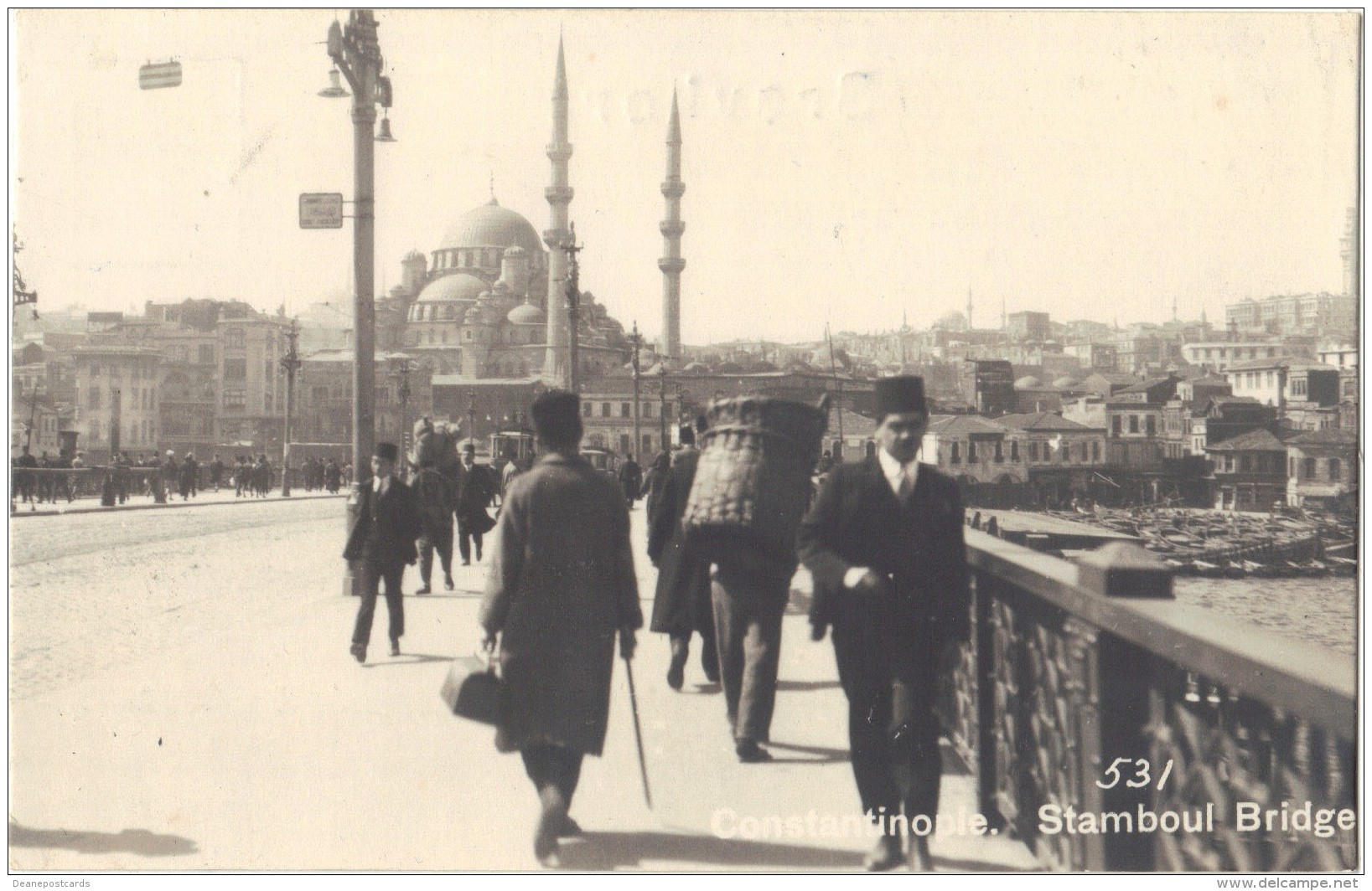 Turkey - Contantinople, Stamboul Bridge, No531, Busy Scence - Turkey