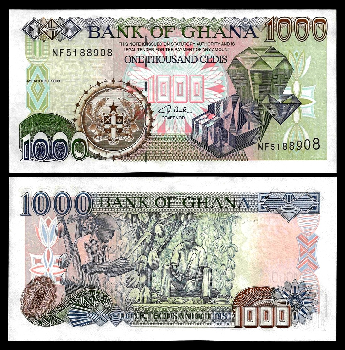 Ghana 1000 CEDIS 2003 P 32i UNC - Ghana