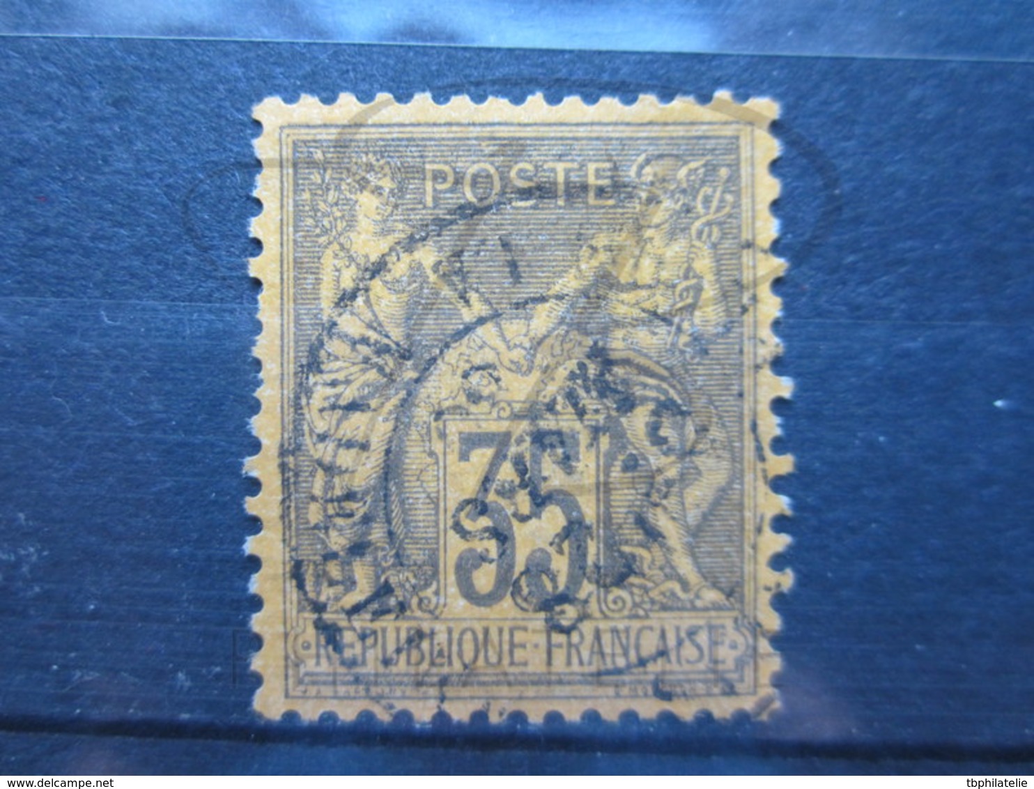 VEND TIMBRE DE FRANCE N° 93a , CACHET " PARIS - PL. DE LA MADELEINE " !!! - 1876-1898 Sage (Type II)