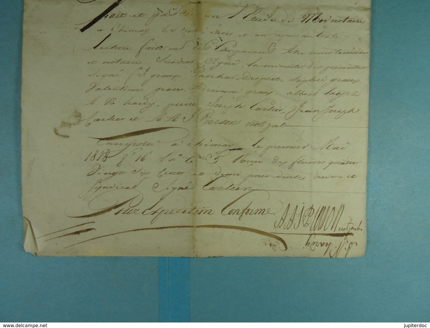 1818 Vente De La Famille Graux De Virelles à Alexis Nicolas Hardy De Vaulx - Manuscrits