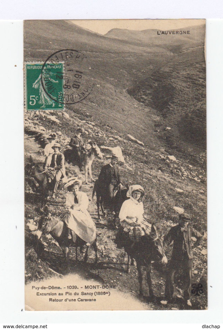 Puy De Dôme. Mont Dore. Excursion Au Pic Du Sancy. Touristes Sur Mulets, ânes. (2785) - Le Mont Dore