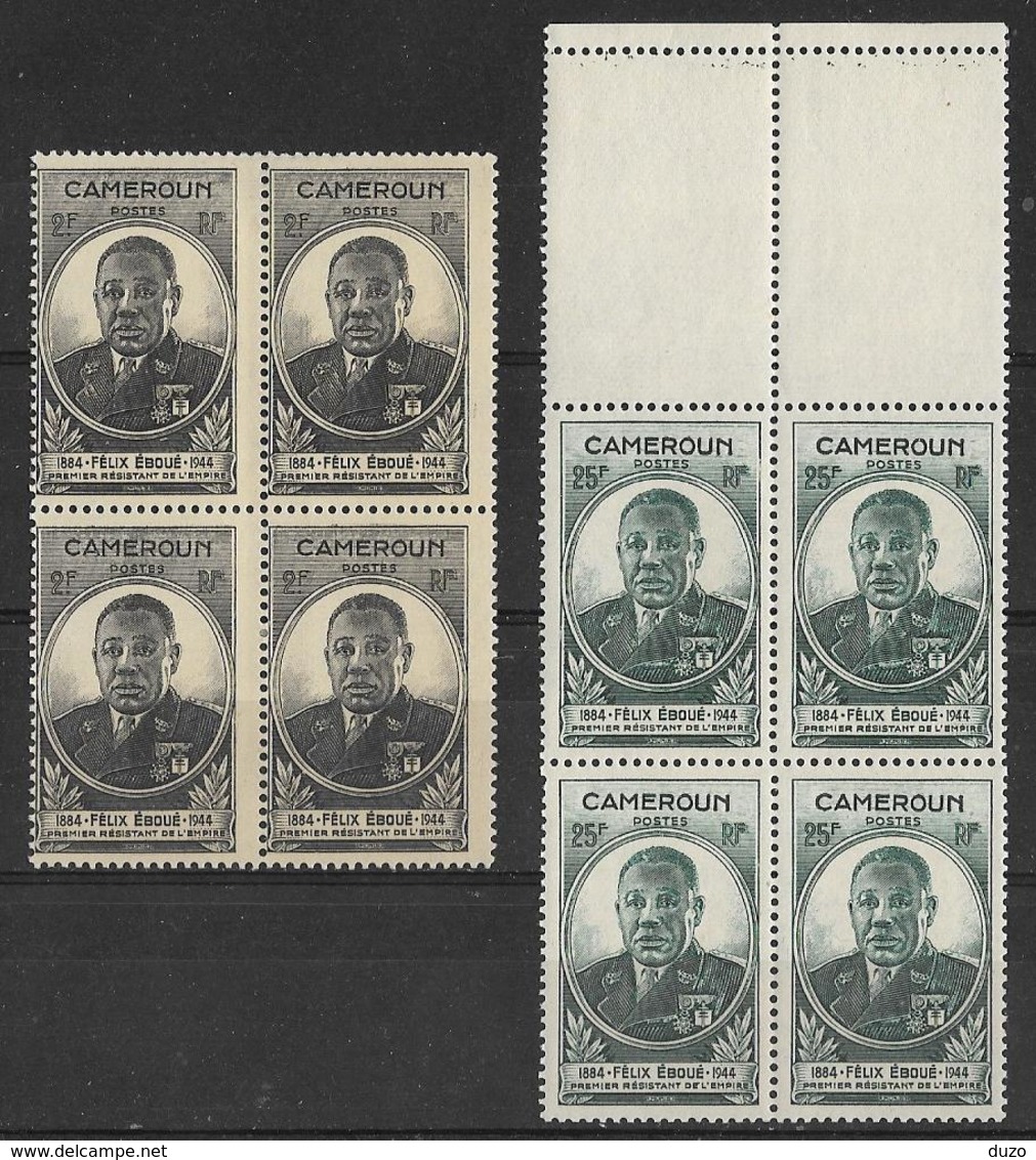 Grandes Séries Coloniales - 1945 - Gouverneur-Général Félix Ebouè 26 Blocs De 4 Neufs Sans Charnières - Voir (5 Scans). - 1945 Gouverneur-Général Félix Éboué