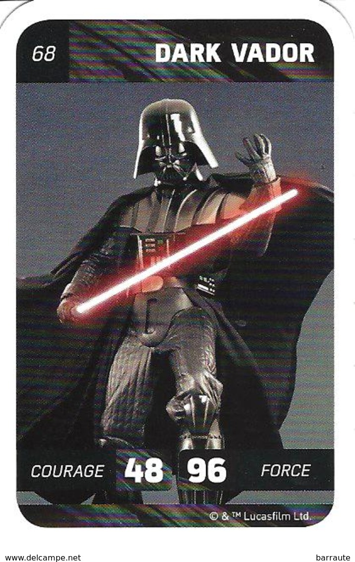 Carte Leclerc STAR WARS  N° 68 DARK VADOR - Other & Unclassified