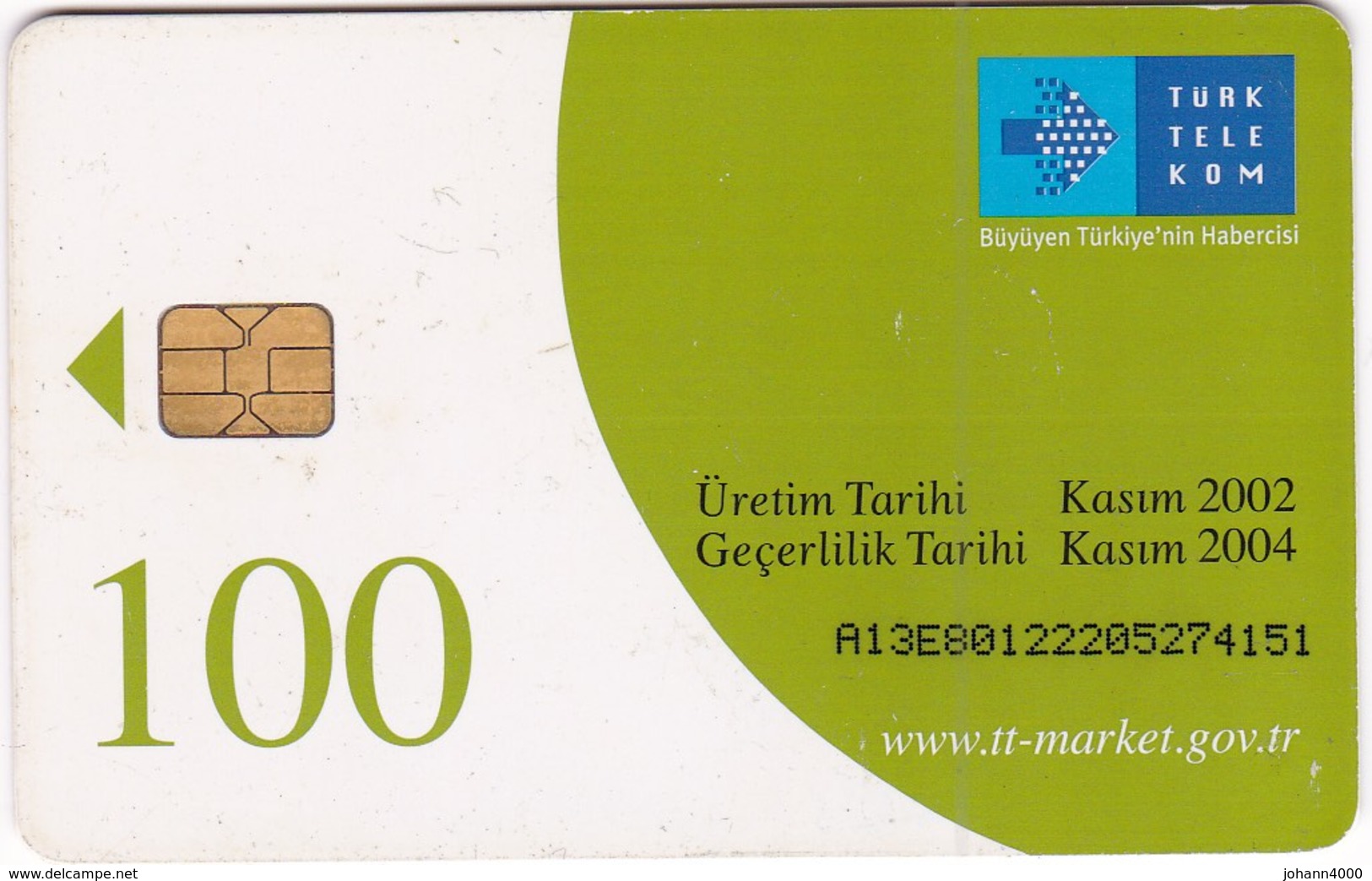 Telefonkarte Türkei Chip - Türkei