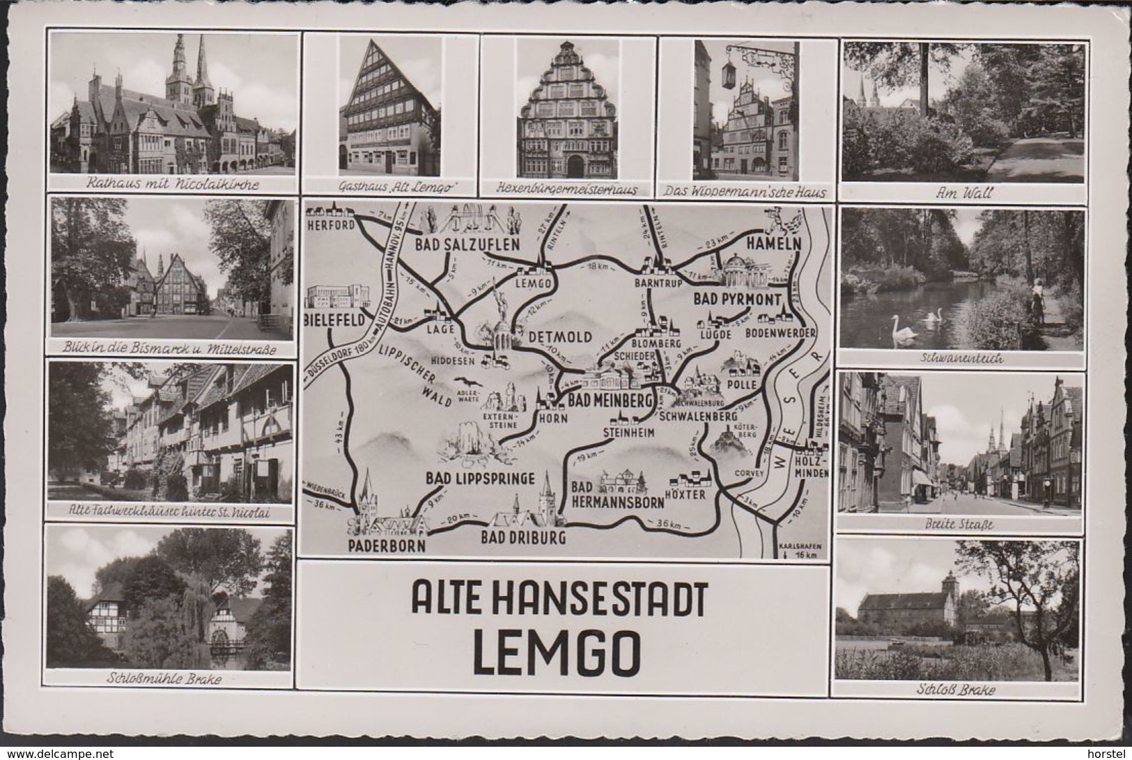 D-32657 Lemgo - Alte Hansestadt Lemgo - Lippe - Landkarte - Map - Lemgo