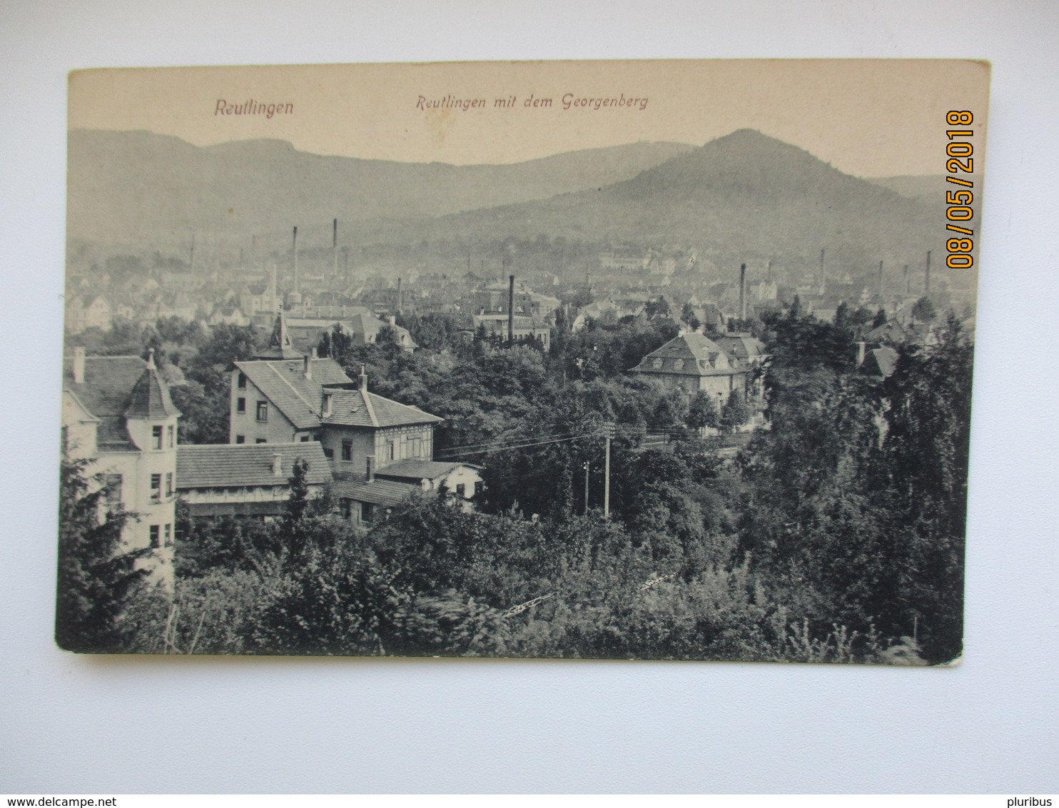 REUTLINGEN MIT DEM GEORGENBERG  , OLD POSTCARD , O - Reutlingen