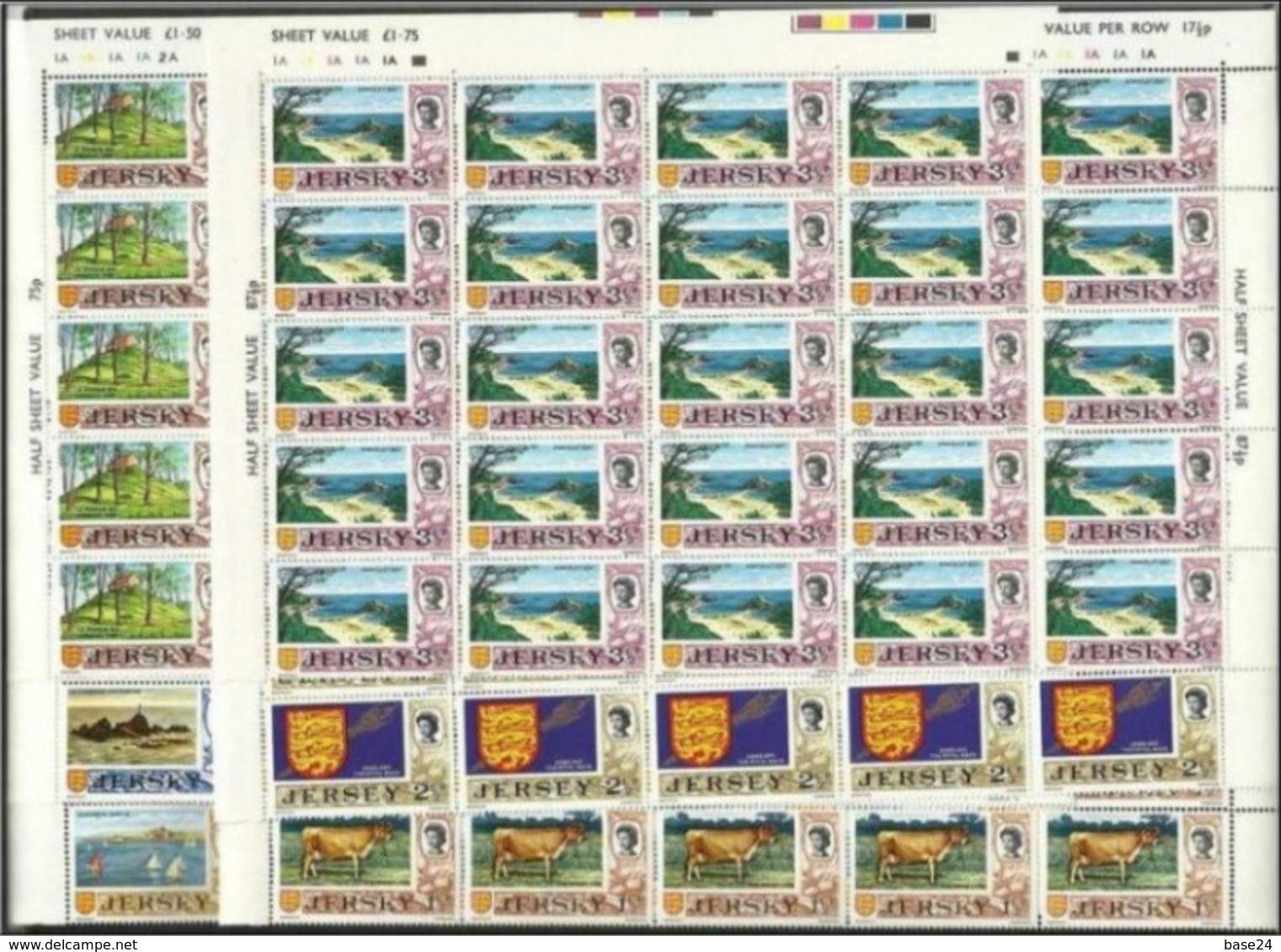 1970 1971 Jersey  DEFINITIVA DECIMALE Definitives Decimal 25 Serie Di 15v. (C/U. 28/42) MNH** - Jersey