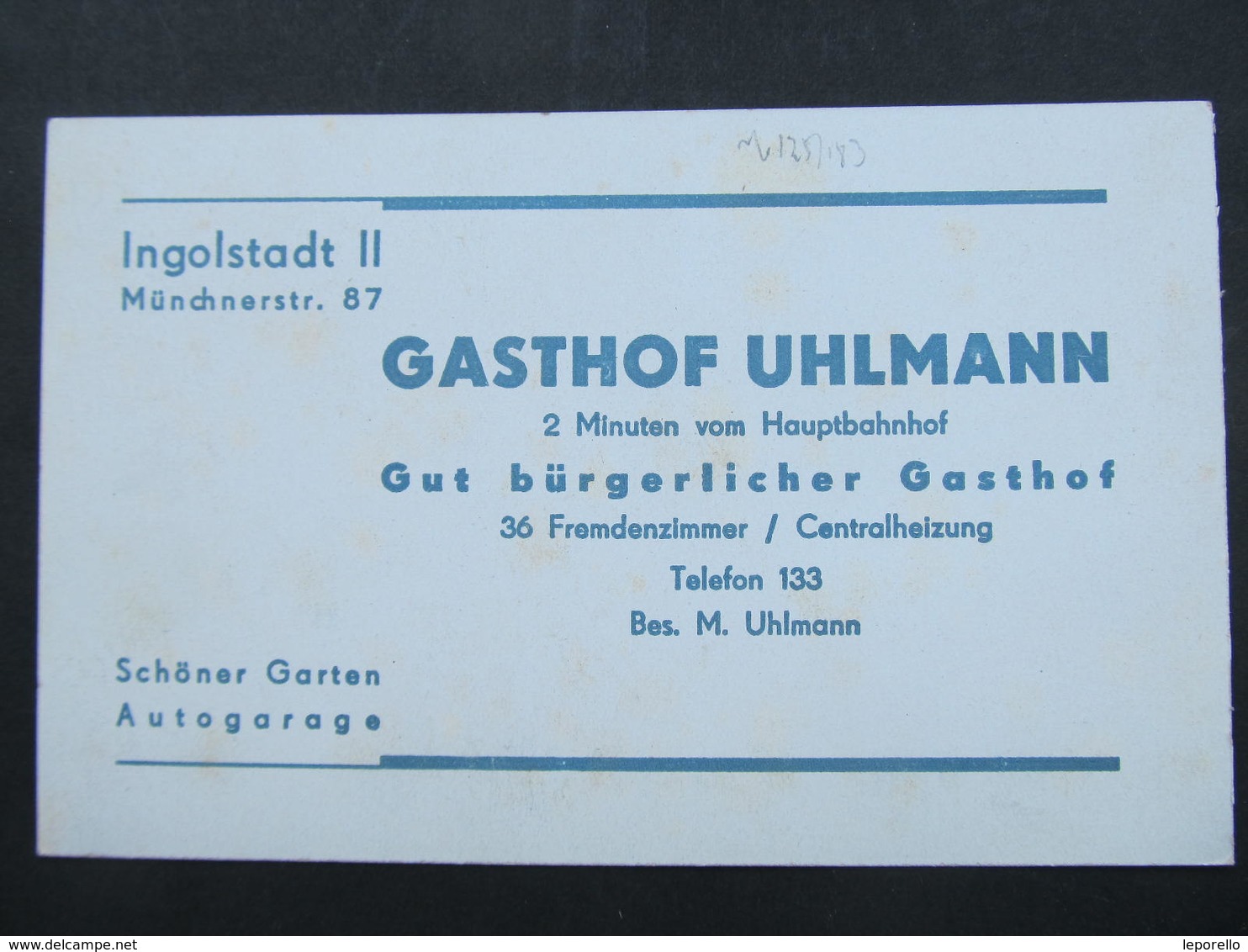 AK INGOLSTADT Gasthof Uhlmann 1943  //  D*31686 - Ingolstadt