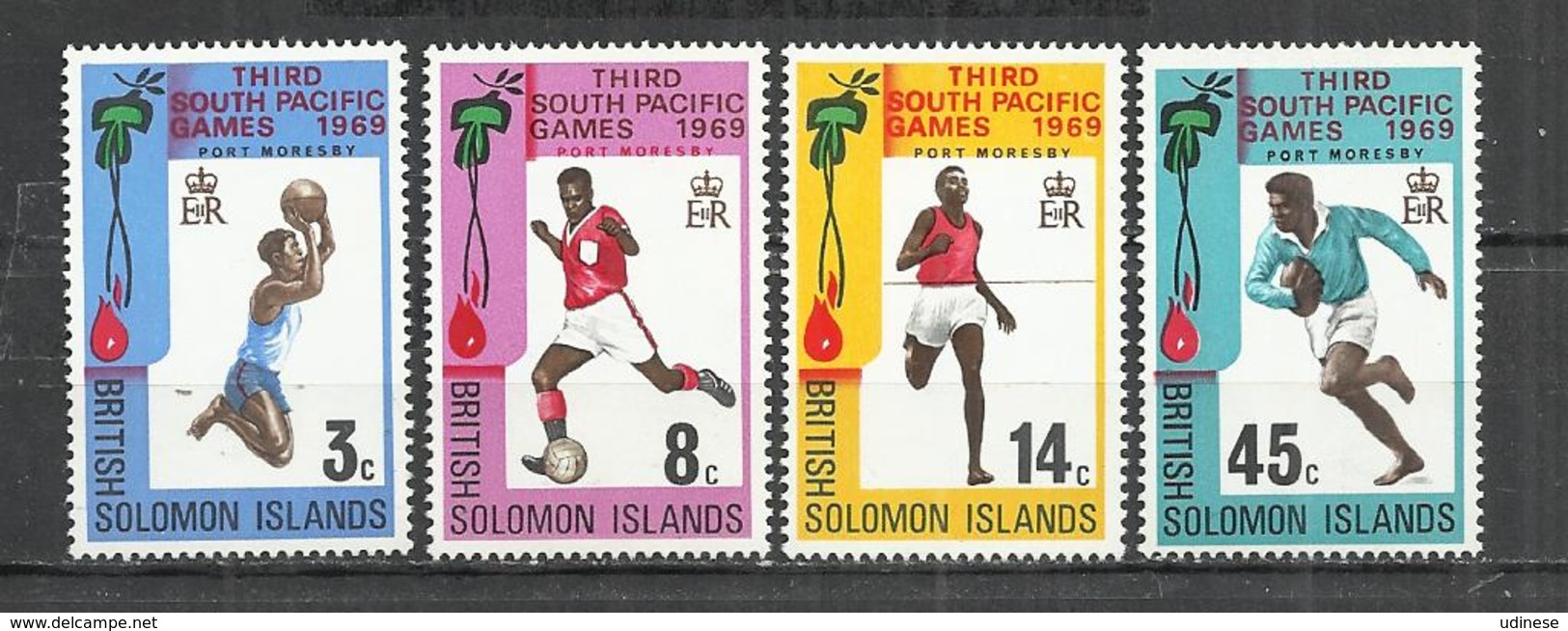 BRITISH SALOMON ISLANDS 1969 - SOUTH PACIFIC GAMES - CPL. SET - MNH MINT NEUF NUEVO - Salomonseilanden (...-1978)