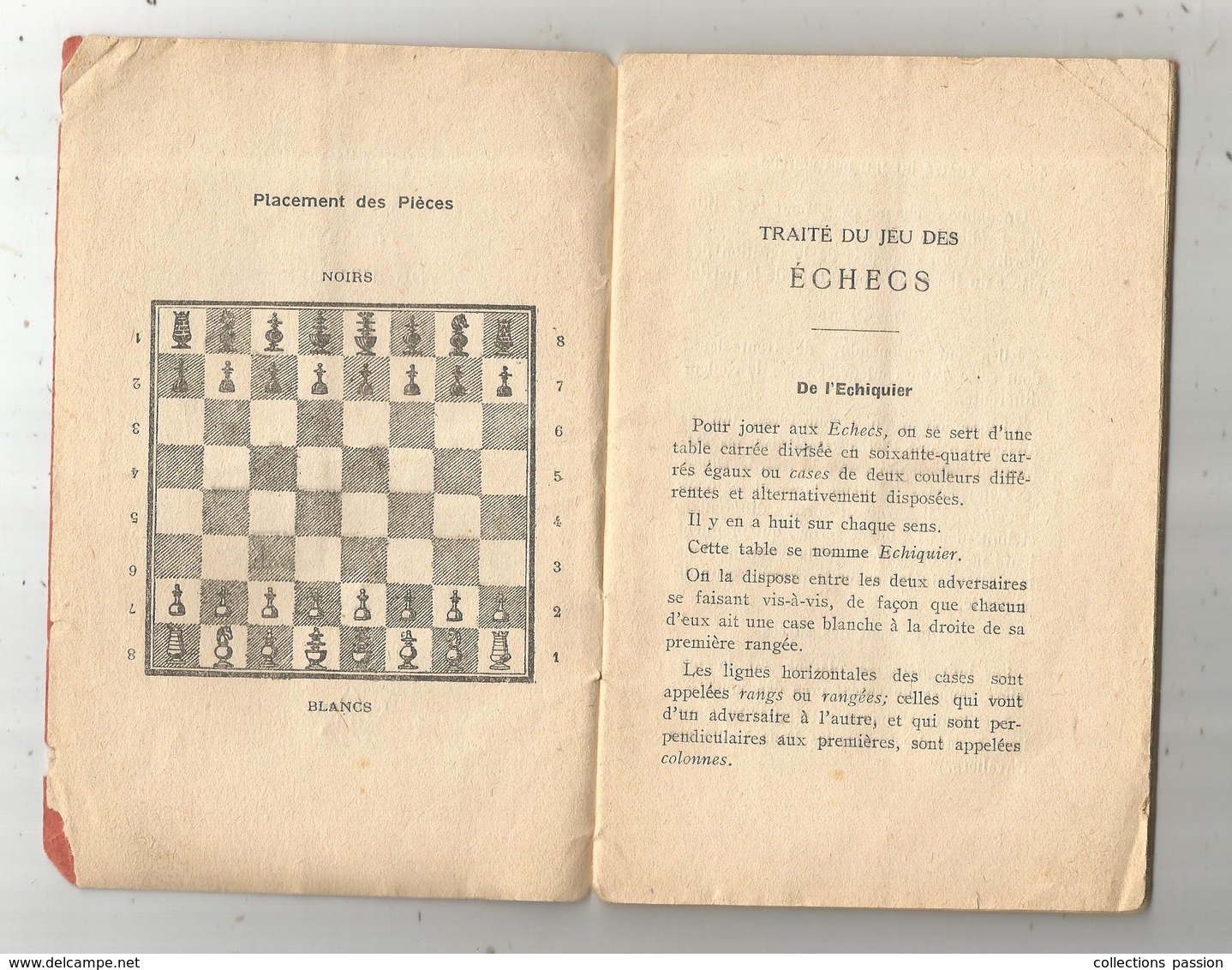 Traité Du Jeu Des ECHECS , Bibliothéque Des Jeux , JLR Paris , 32 Pages,  4 Scans , Frais Fr 2.85 E - Autres & Non Classés