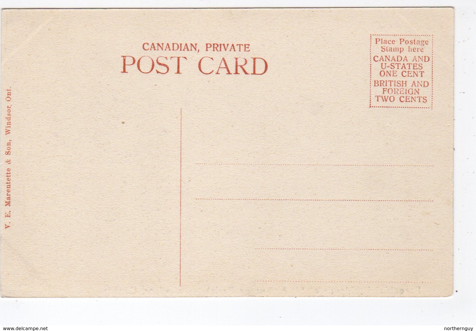WINDSOR, Ontario, Canada, Parochial Residence Of St. Alphonsus Parish, Pre-1920 Marenette Postcard, Essex County - Windsor