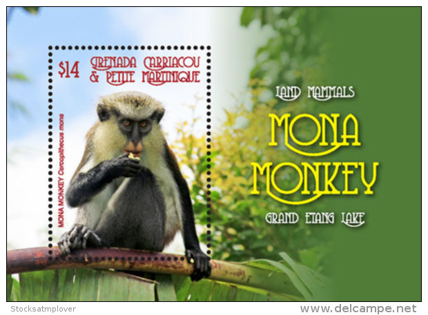 Grenada Grenadines  2018 Fauna Animals Land Mammals Mona Monkeys I201805 - Grenada (1974-...)