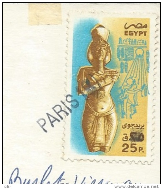 Carte Postale   " Gizeh - Le Sphinx Et Le Pyramds Of Cheops And Chephren " Timbre Annulé Cursive Paris  Lo24505 - Usati