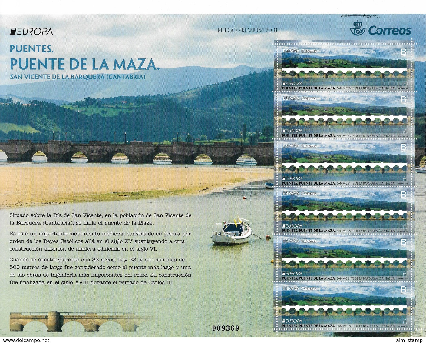 2018 Spanien Espana **MNH Sheet  EUROPA  Ponte, Bridge, Pont, - 2018